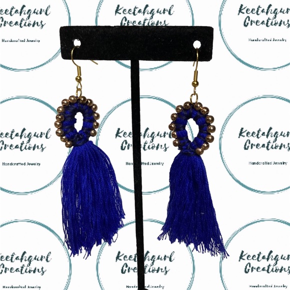 Handcrafted by Keetahgurl Beaded Fringe Earrings - Picture 2 of 2